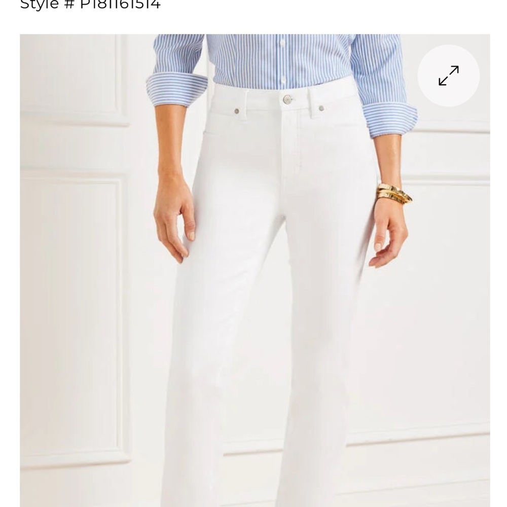 Talbots Boyfriend White Jeans EUC